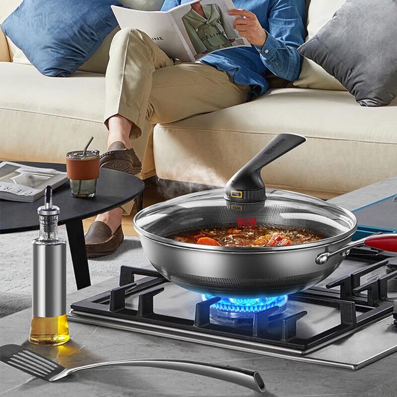 KOBACH 5th Gen Antibacterial 304 Stainless Steel Honeycomb Wok