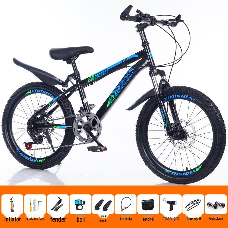 Children's Mountain Bike: Variable Speed, Disc Brake, Ages 6-12, Suitable for Boys, Girls, and Teens