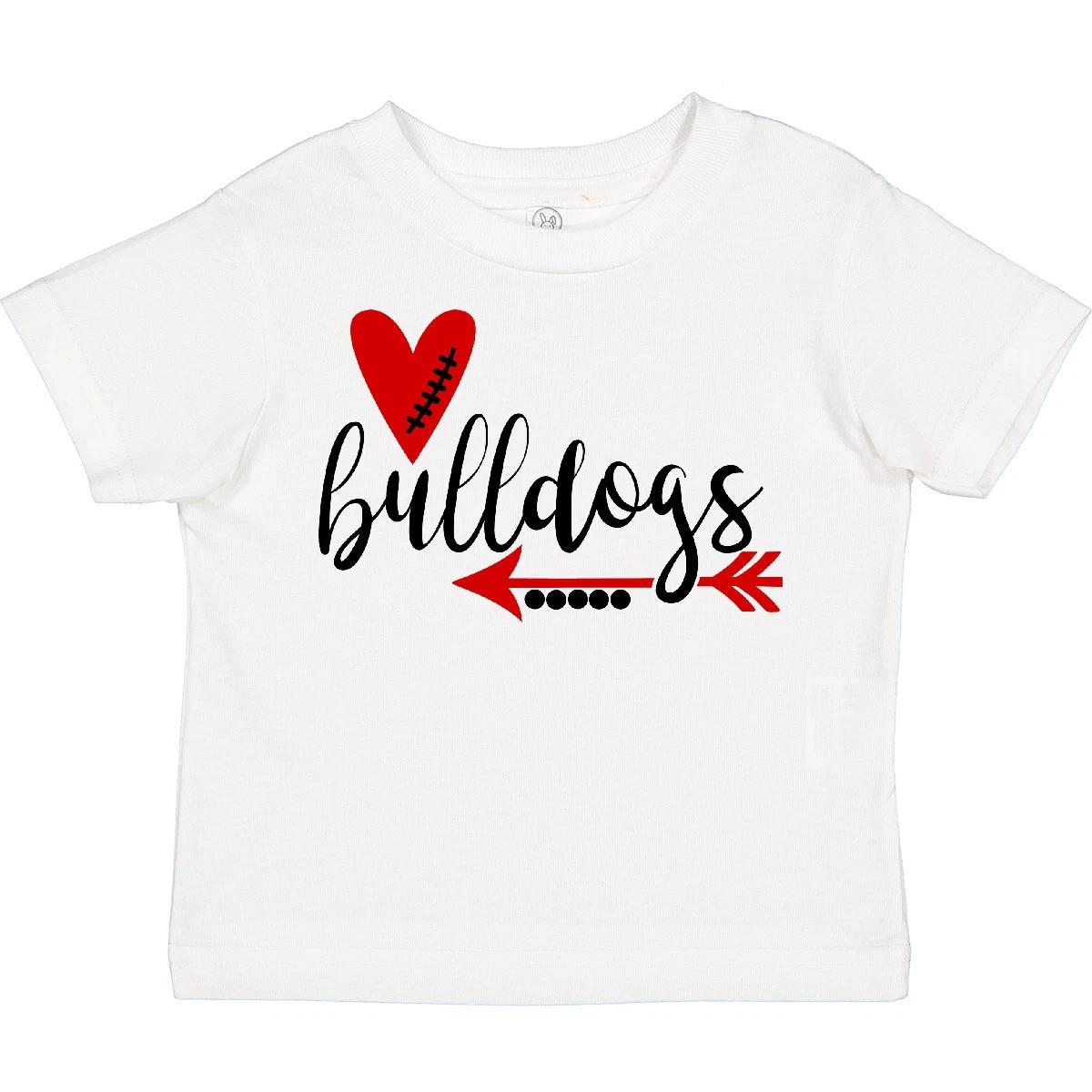 Inktastic Bulldogs With Heart And Arrow Toddler T-Shirt Boodlebug Graphics Lover 100