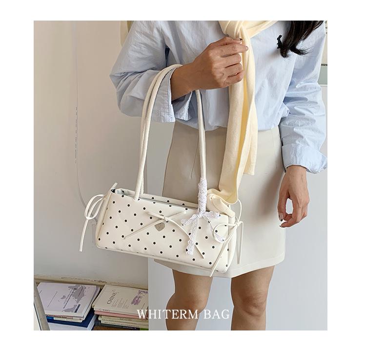 Korean Style Polka Dot Women's Luxury Shoulder Handbag for Work & Commute