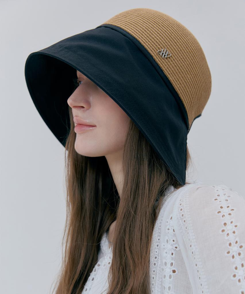 Mineti Raffia Cotton Bucket Hat F 11026 Cmt
