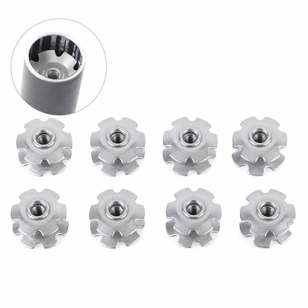 8Pcs 28.6mm Fork Cycle Fork Star Nut Steel BCycle Headset Star Nut  Cycling Repair