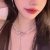 Sweet and Cool Babes~ Pure Lust Splicing Pearl Necklace Women's Niche Premium Sense 2026 New Necklace