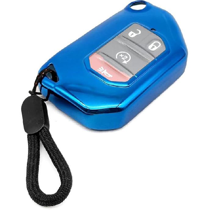 Vrasly Key Fob Cover Case - Soft TPU Protection Key, Compatible with 2020 2023 Wrangler JL JLU Rubicon Gladiator JT Sahara JLU Case Full Protection