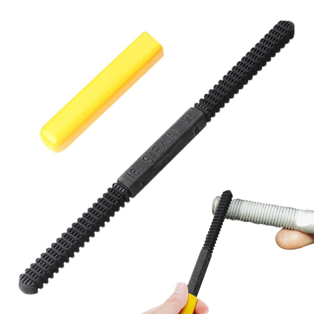 Thread Restorer File Sturdy Rustproof Carbon Steel Pitch Gauge File Multifunctional High Hardness Thread Repair Tool Restorer