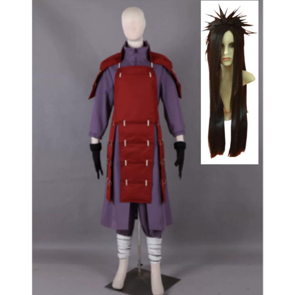 Anime Akatsuki Uchiha Madara Cosplay Costume Man Armor Lining Pants Suit Halloween Costume Party Costume