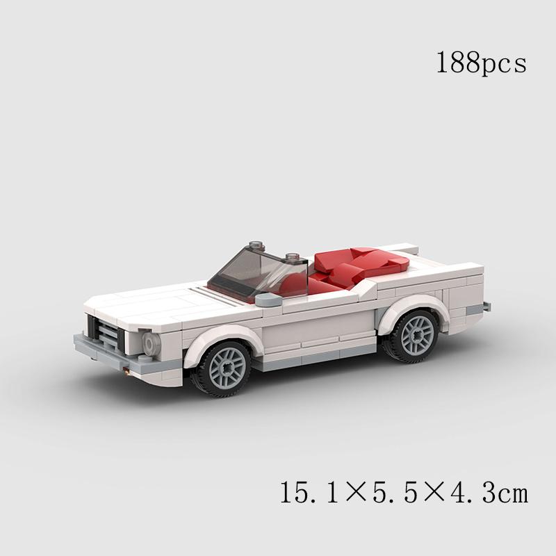 City Speed Convertible MOC Old Car Super Race Vehicle Model Building Block Racing Brick Technical Christmas Gift Rally Sport Toy