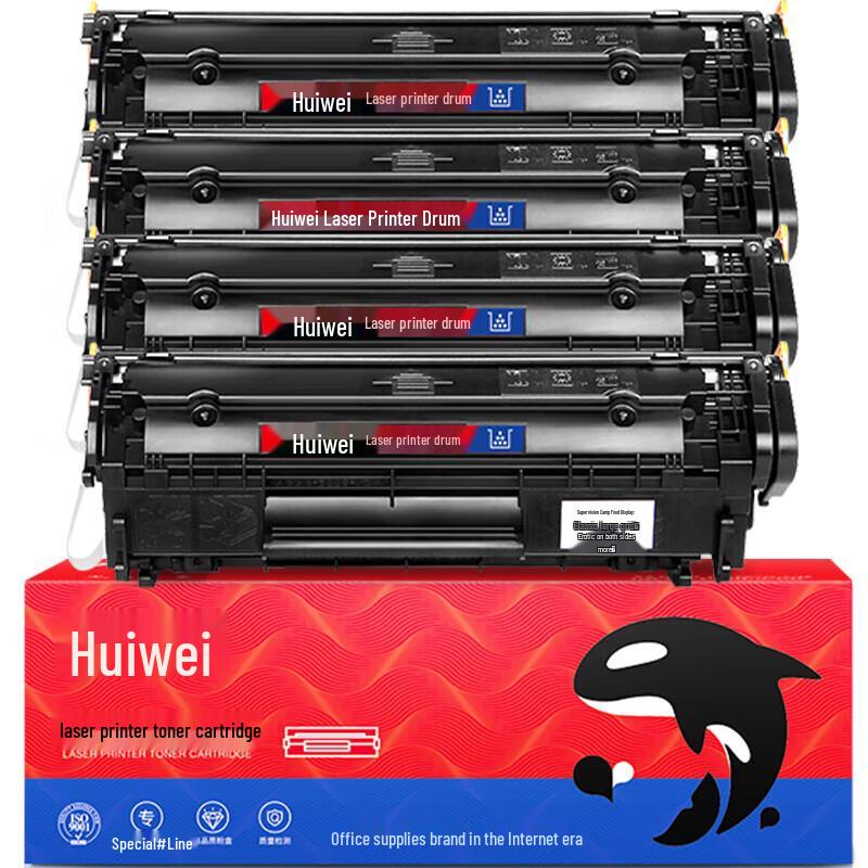 Huiwei Q2612A 12A Toner Cartridge 4-Pack for HP Printers