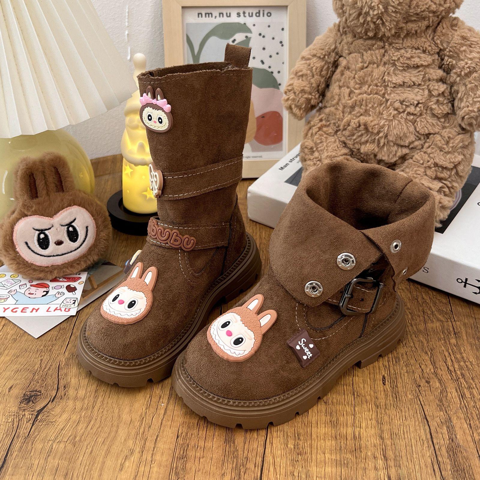 

Children s Fashionable Two-piece Ankle Boots for Autumn and Winter, Cute Ankle Boots for Girls 37