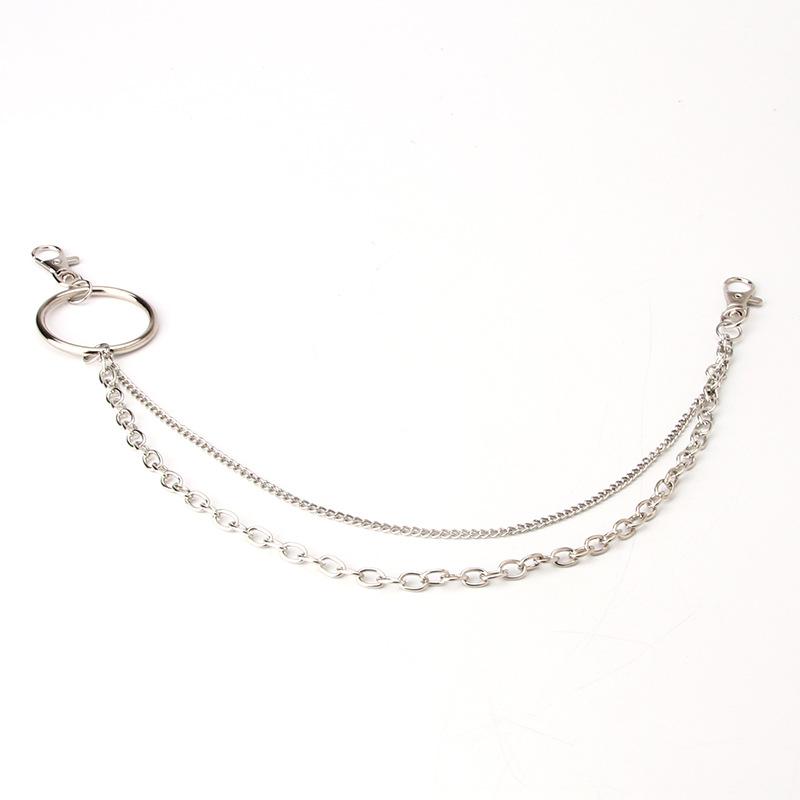 Trendy Rock Metal Ring Chain Punk Style Single Chain Trendy Belt Clothing Chain