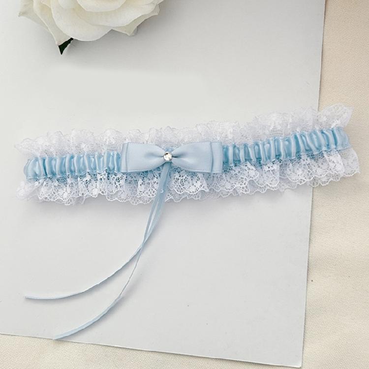 Elegant Rose Flower Garter with Bowknot Adjustable Lace Leg Band for Women Holiday Wedding Dress Outfits