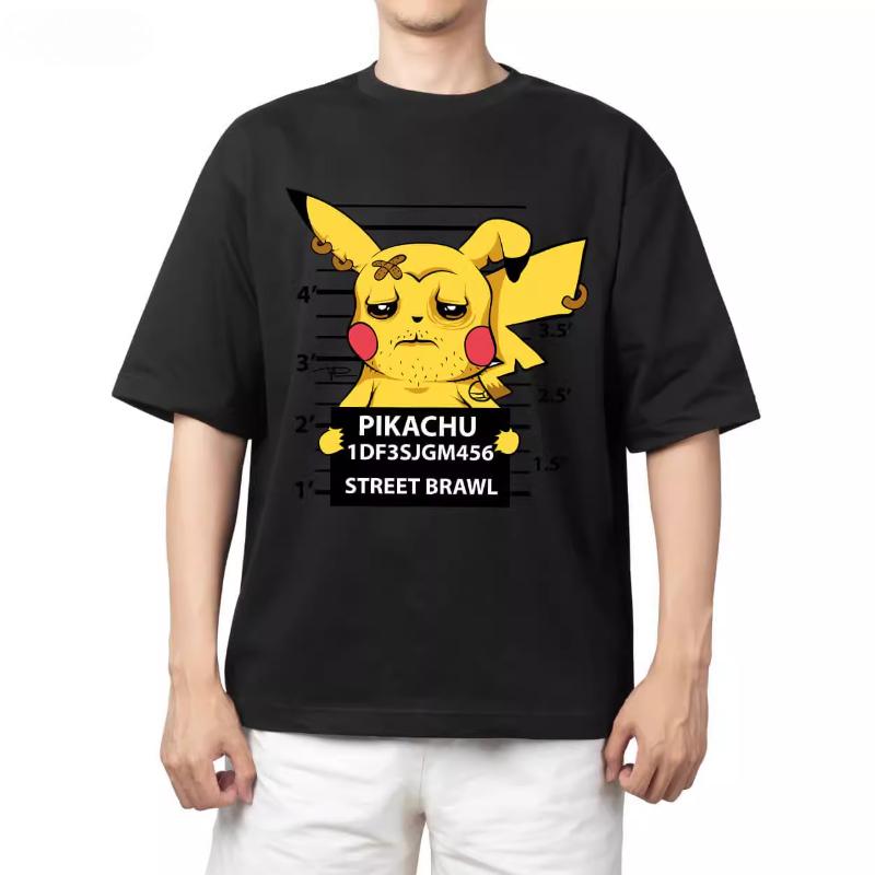 Pokemon animethemed printed Tshirt for 2025 a trendy and casual shortsleeved top with a Japanese style for both men and wome