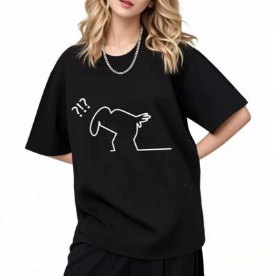 Balum La Linea Grafika s potiskem Potisknutá trička Oblečení pro muže a ženy Kulatý výstřih Oversized Krátký rukáv Bavlna Neformální Volné topy