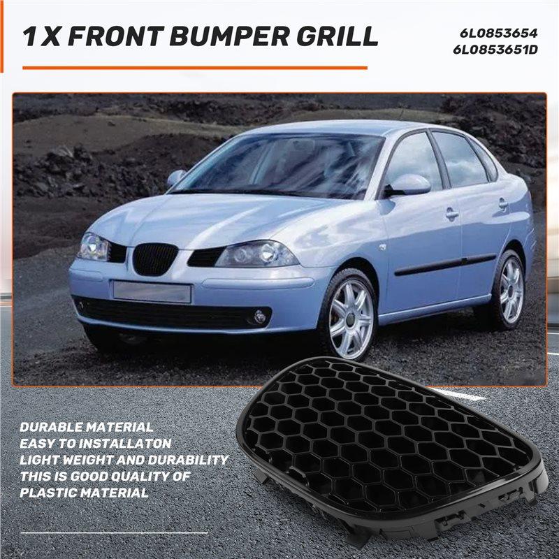 For Seat Ibiza Cordoba Typ 6L 2002-2009 Car Front Bumper Grill Honeycomb Grille Mesh Replacement Part чёрный