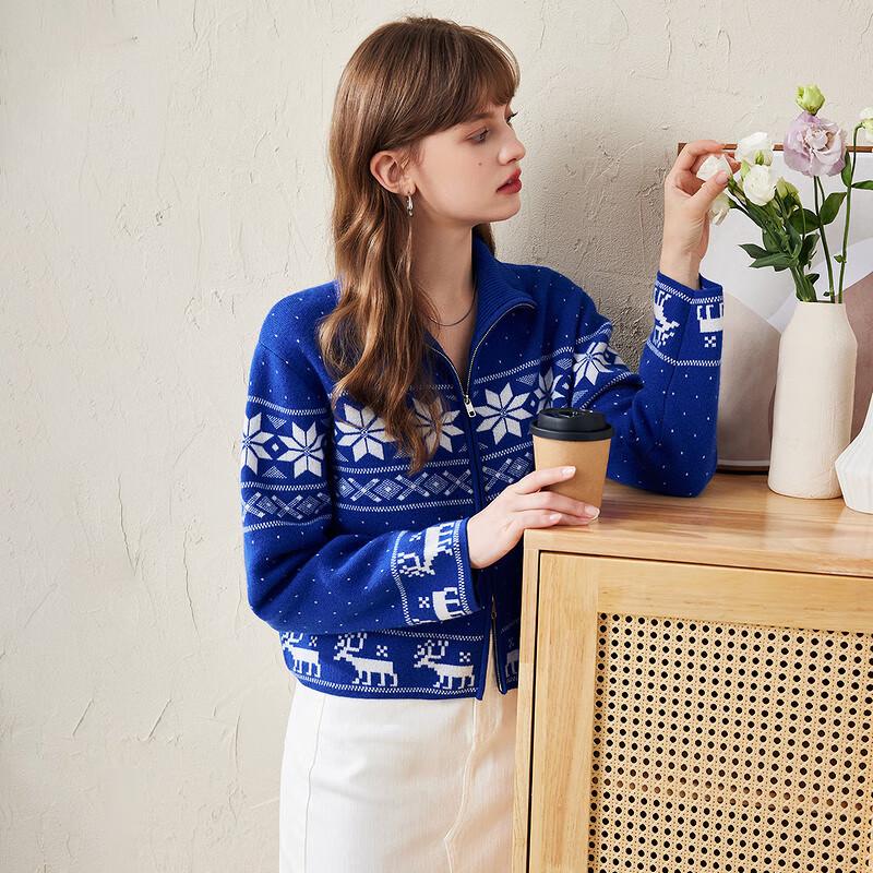 Women's High-End Wool Knit Cardigan Sweater