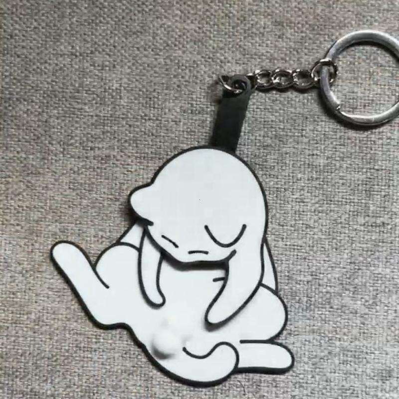 Creative Pull Play Egg Cat Keychain Pendant Cute Funny Rotatable Acrylic Bag Pendant Gifts