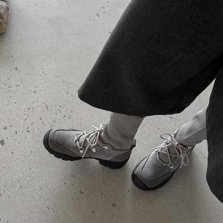 Kara Women's Shoes Small Thick-soled Heightening Sports Style Short Boots Comfortable Casual Elastic Boots Muffin Splicing Martin Boots