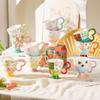 Hand-Painted Relief Household Ceramic Cup Drinking Cup Design Sense Coffee Cute Milk Cup Ceramic Cup
