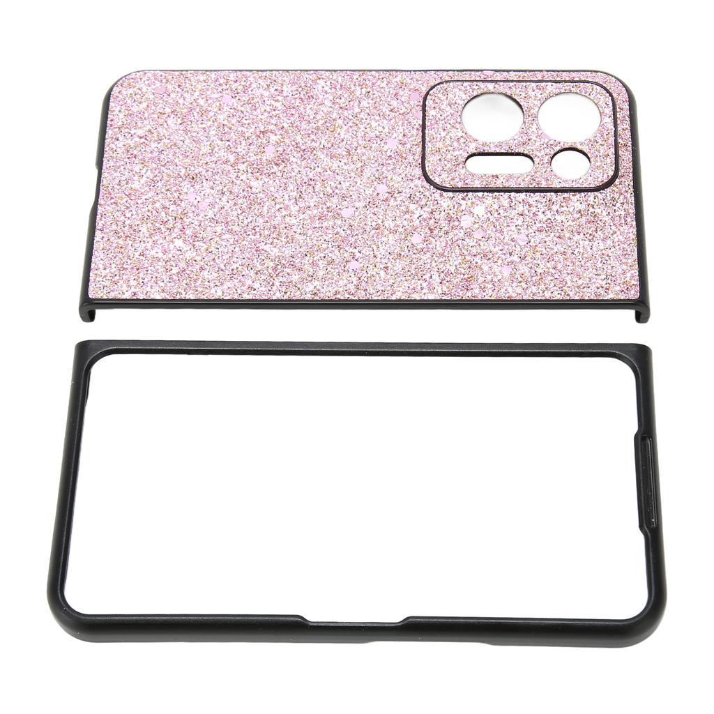 Schutzhülle Kristallhülle Sturzsicher Stoßfest Handyhülle für Oppo Find N2 Pink Glitzer