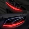 2pcs/1pair Reflective Eyeliner Car Headlight Eyebrow Stickers Waterproof  Front Light Safety Warning Decals Creative Decoration