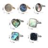 Shell Men Cufflinks Gradient Color Geometric Cufflinks French Shirt Cufflinks  Men Accessories