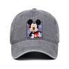 Retro Washed Mickey Mouse Print Baseball Cap Men Women Vintage Kpop Snapback Cap Adjustable Breathable Trucker Hat Sunscreen Hat