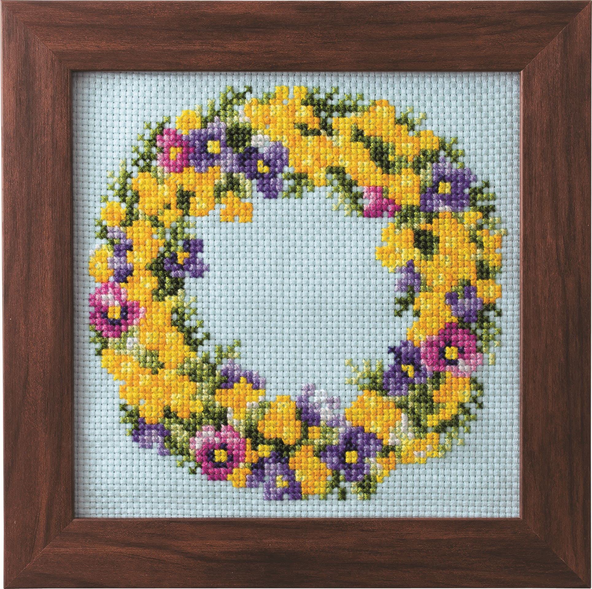 

COSMO Embroidery Kit: Seasonal Flower Arrangement Mimosa Wreath No. 522203