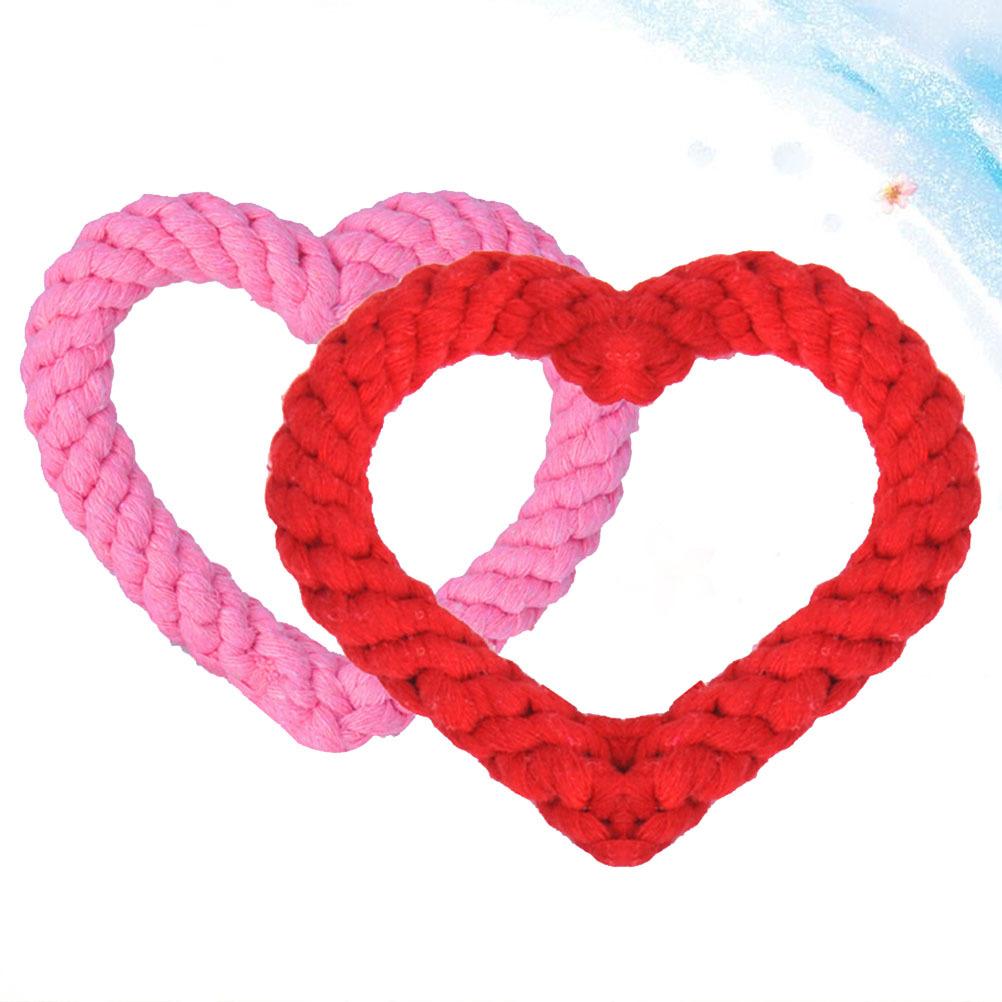 4Pcs Heart Shaped Creative Squeaky Chew Bite Resistant Interactive Playing Supplies Pets Puppies Pet Chew Toy Pet Sound Toys