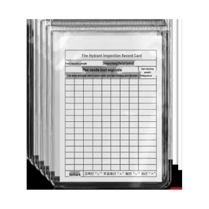Fire Hydrant Inspection Record Sheet
