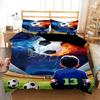 Cool Football 3d Stereo Printing Quilt Cover Pillowcase Children's Room Bedding Set 100% Polyester 3 Pieces Can Be Customized