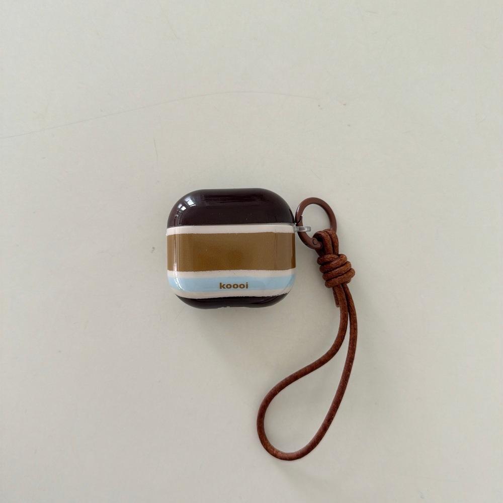 Niche contrasting stripe earphone cover for Apple AirPods 1 /1 generation simple protective cover PRO1/PRO anti-drop