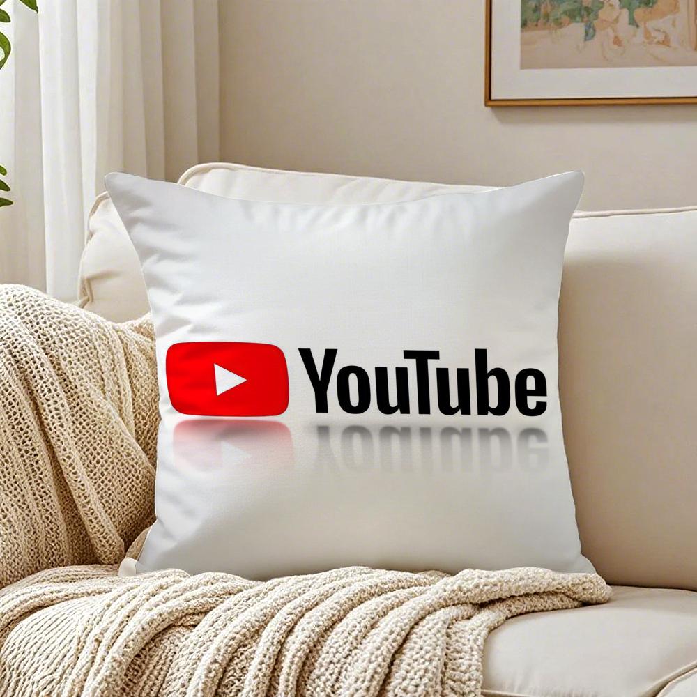 Popular Video Platform YYouTube Cushion Cover Pillowcase Antidustmite living Room Sofa Decor Cushion Room