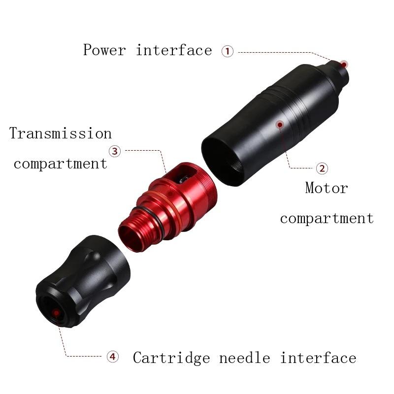 MiniTattoo Power Pen Motor Tattoo Machine Set Sada tetovacích per pro profesionály