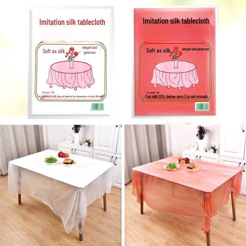 Disposable Red Plastic Tablecloths for Restaurants