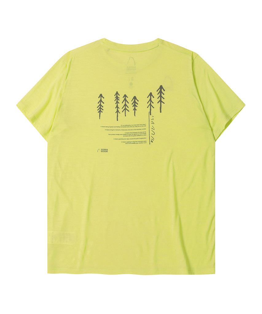 SIERRA DESIGNS W) Sierra Wool Forest Short Sleeve Lime