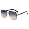 New fashion men's trendy sunglasses square PC sunglasses women's street shooting sunscreen sunshade copy half frame sunglasses