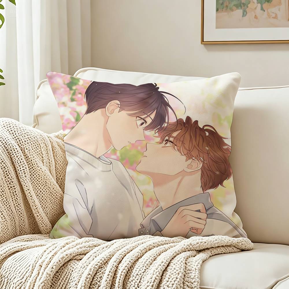Manhwa Alpha Trauma Omega Complex Customizable Square Cushion Cover Double Sided Print Pillow Case