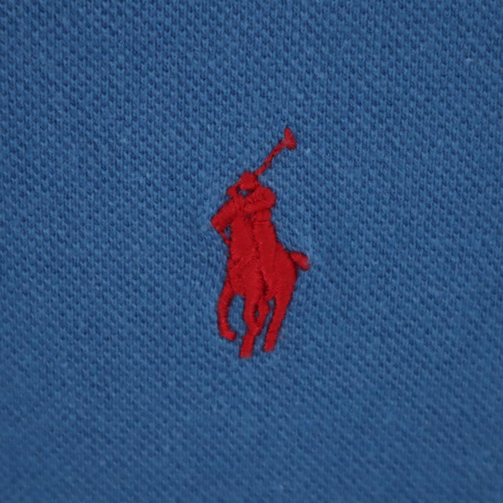 Polo von Ralph Lauren Kurzarm Custom Fit Poloshirt S blau Rehbraun Herren Gebraucht
