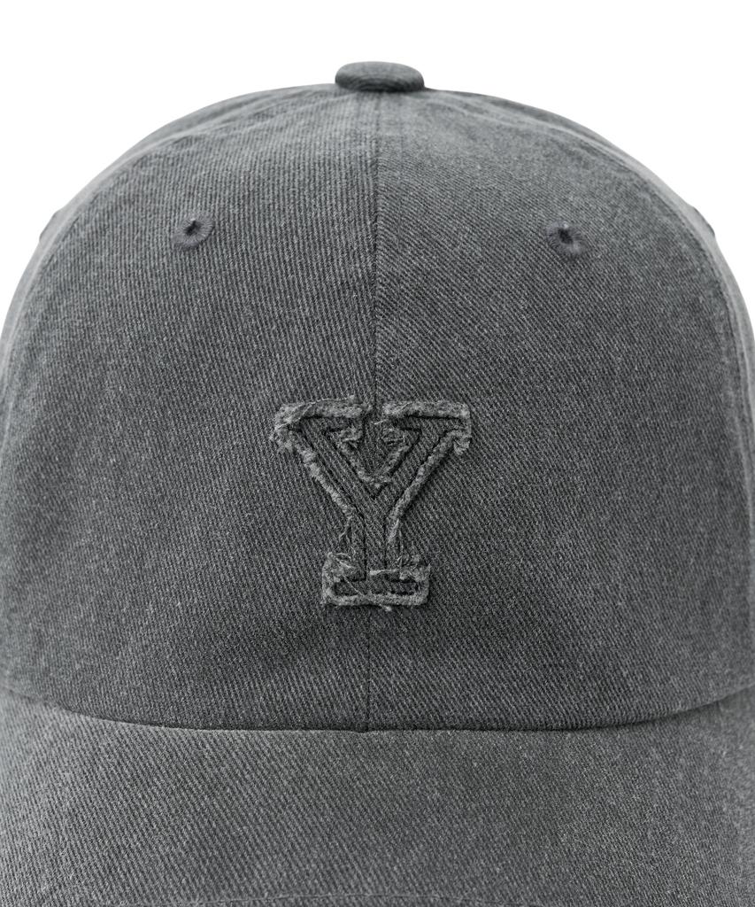 YALE Y Logo Pigment Washed Ball Cap_Charcoal