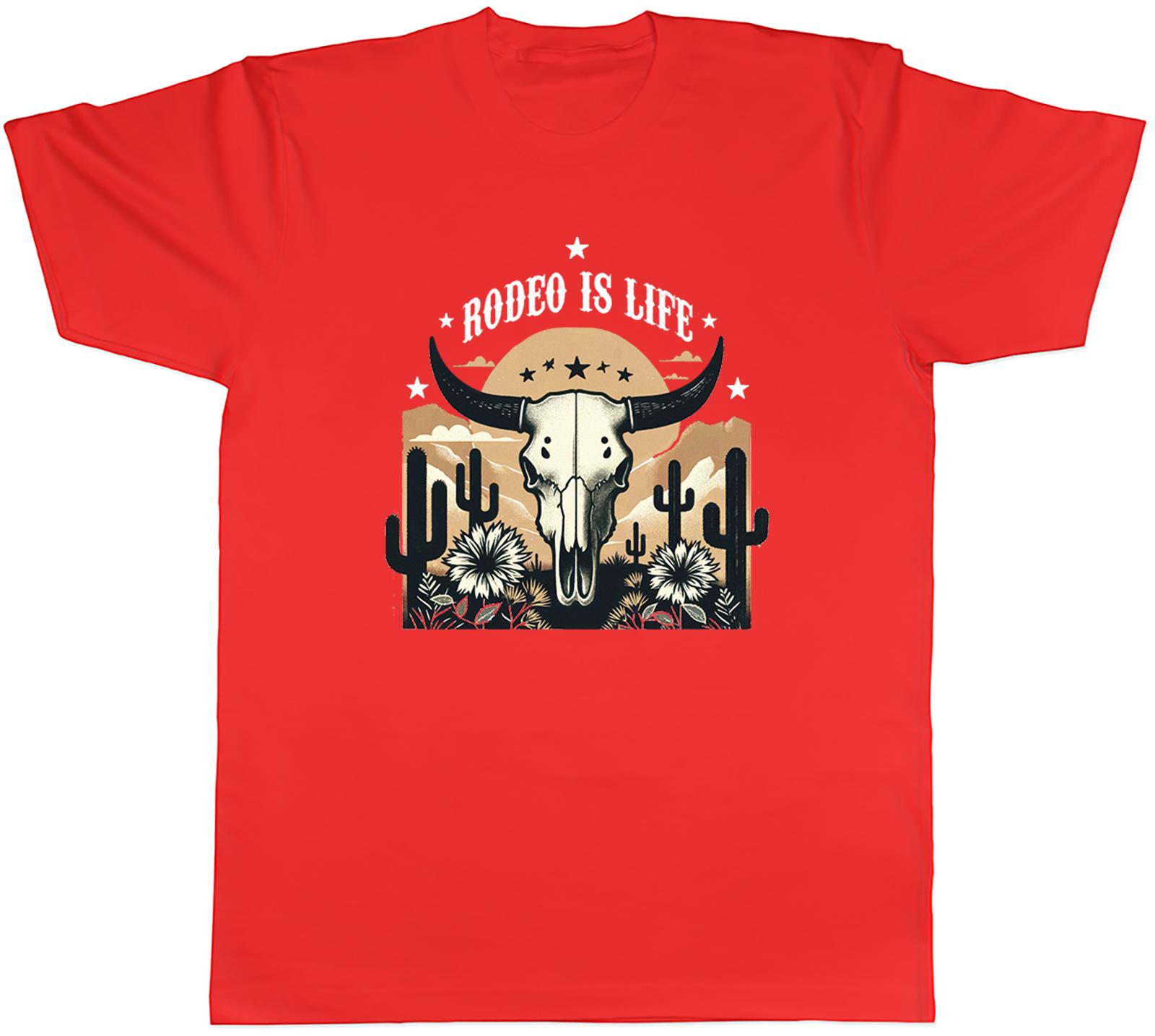 Rodeo is Life Unisexs TShirt Cowboy Bull Riding Tee Gift S