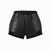 High-Waisted PU Leather Shorts - Women's Winter Butt-Lifting, Sexy Hip-Hugging Hot Pants, American Spicy Girl Style
