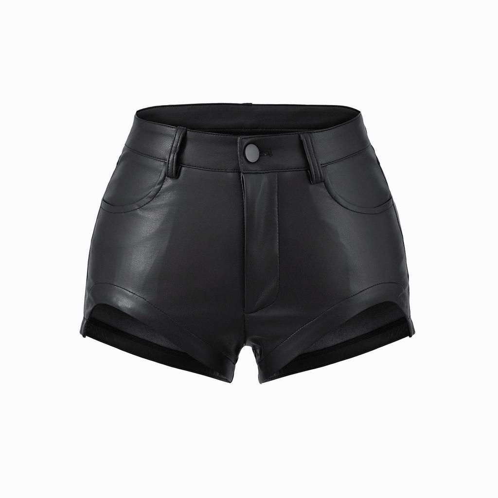 High-Waisted PU Leather Shorts - Women's Winter Butt-Lifting, Sexy Hip-Hugging Hot Pants, American Spicy Girl Style