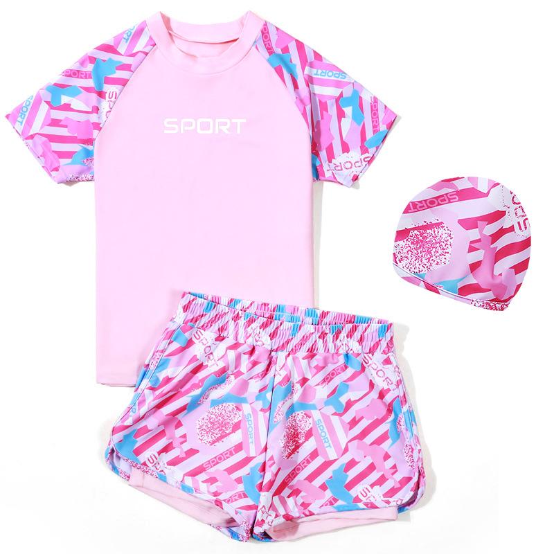 „Übergröße Schnelltrocknender Mädchen-Badeanzug-Set“