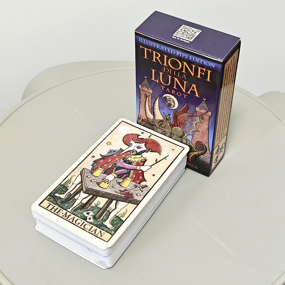 Trionfi Della Luna Tarot 10.3*6cm - Fully Illustrated 78-card Tarot Deck Inspired By Marseilles Style Tarot