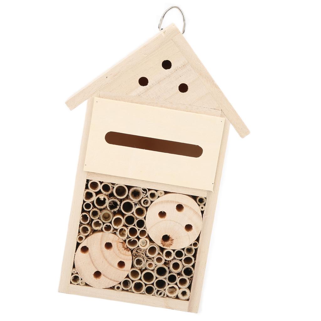 Holzbienenhaus zieht mehr bestäubende Insektenhotels aus Holz für Bienen, Schmetterlinge, Marienkäfer an