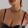 Trendy Cross Beaded Tassel Pendant Necklace For Women Boho Crystal Class Clavicle Black Chain Y2K Choker Exquisite Jewelry Gift