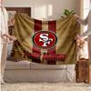 San Francisco 49ers Flanelldecke, Personalisierte Weiche Überwurfdecke mit individuellem Namenstext, Heimdekoration Geschenk