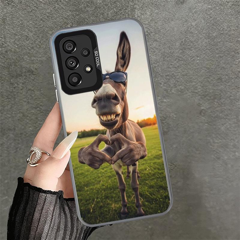 Funny Donkey Animal Shockproof Phone Case for Samsung A17 A16 A15 A14 A37 A57 A36 A56 A26 A35 A55 A25 A34 A54 A24 A13 A23 A33 A5