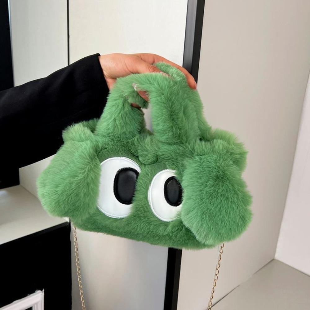 Cute with Big Eyes Crossbody Bag Dog Pattern Large Capacity Handbag Chain Strap Women's Bag Women