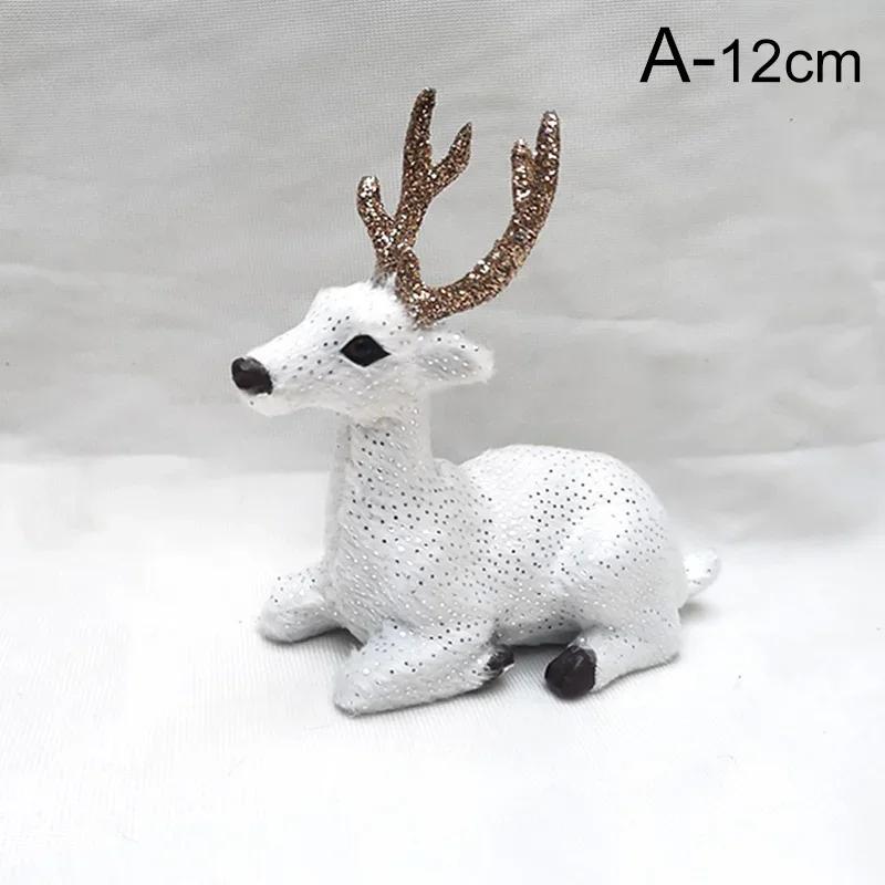 Christmas Reindeer Ornament Simulated Animals Sika Deer Christmas Reindeer Gifts Deer Elk Christmas Deer Decorations Plush Doll